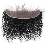 Virgin Hair Indian Deep Wave Hair 4 Bundles with 13*4 Frontal