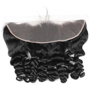 Virgin Malaysian Loose Wave Virgin Human Hair 3 Bundles with Lace Frontal