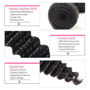 Malaysian Virgin Hair Deep Wave Human Hair Weave 1 Bundle 100% Unprocessed Deep Curly Virgin Hair Extensions Hair Weft