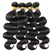 Indian Body Wave 4 Bundles Non Remy Human Hair Extensions